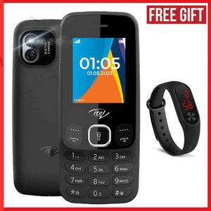 Itel  2166 - 2" (Dual SIM) - 1000mAh - black comes with a strap