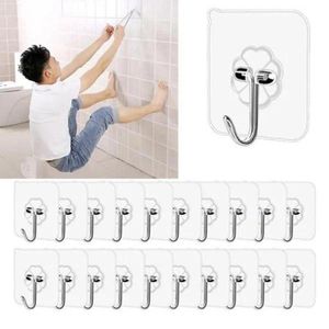 10Pcs Plastic Hooks for Haning Removable Self Adhesive Wall Hook