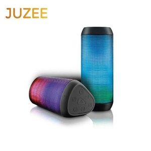 JUZEE Wireless Speaker with Cool LED Lights HD Sound Portable Bluetooth Speaker with Mic for Home/Outdoor/Party