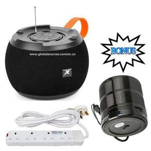 Inextention C15  Portable Bluetooth USB FM RADIO Super-Bass Speaker + Gifts 4 Way Power Extension Cable & MIN SPEAKER