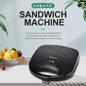 Sokany  SK-115 Toastie Maker 2 In 1 Slice And Sandwich Toaster Non-Stick Machine Easy Clean 750W