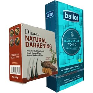 Disaar Polygonum Darkening Soap + Hair & Scalp Anti Hair Loss Tonic cf