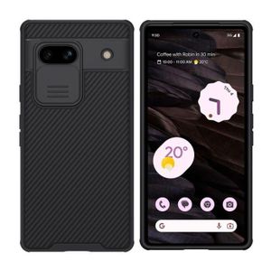 Nilkin CamShield Pro Cover Case for Google Pixel 7a, Shockproof Anti-Scratch Protective Case with Sliding Camera Cover, Soft TPU + Hard PC Hybrid Back – Black