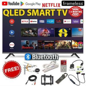 Vitron HTC4300QFS 43 Inch Smart QLED TV, Android OS, Full HD, Frameless, Netflix, YouTube, WiFi, Bluetooth+8 FREE GIFTS
