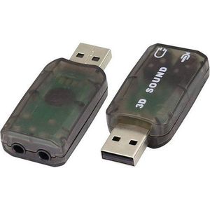 External USB 5.1 3D sound card audio adapter with 3.5mm Headphone and Microphone