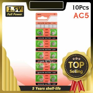 Fashion 10pcs/pack AG5 Watch Button Batteries SR754 193 Cell Coin Alkaline Battery 1.55v