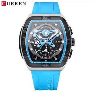 Curren Men's Chronograph 30M Water Resistant Wrist Watch with rubber straps
