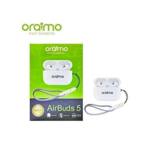 Oraimo Airbuds True Wireless Heavy Bass Earpods, Airpods, Earbuds, Headphones, Earphones Bluetooth Connection For Android And IOS Comfort Earfit And Stereo Sound with Free PENDANT HOLDER and Earpods Silicone Case