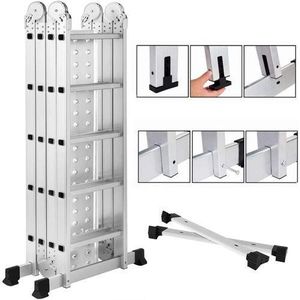  Aluminium Folding Ladder Non-Slip Step Ladder (5.7M)