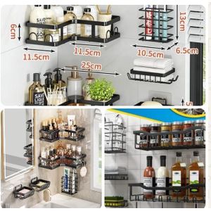 5pcs rectangular wall organizer shelf