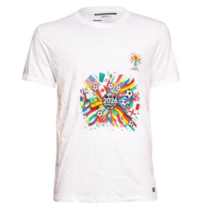 Fashion 2026 Worldcup T-shirt with Flags - White @ Best