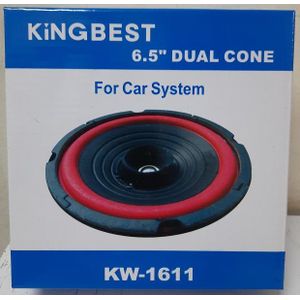 6.5" 150W Dual Cone Car Audio Speaker. KINGBEST KW-1611 - High Quality Sound System