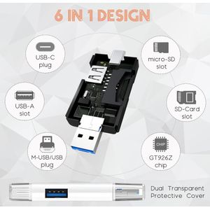 Multi-Function Type-C Card Reader for Computer Memory Cards