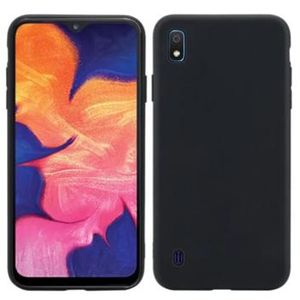 Soft Flexible Silicone Case for Samsung Galaxy A10, Shockproof Anti-Scratch Slim TPU Protective Back Cover (Black)