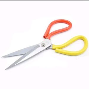 ULTRA SHARP DURABLE SCISSORS WITH COMFORT GRIP FOR HOME AND OFFICE USE CUTTING LEATHER CANVAS COTTON TAILORING KITCHEN AND GARDEN MULTI LAYERED MATERIAL 