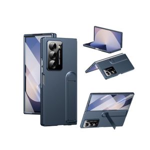 Samsung Galaxy Z Fold 6 Cover Luxury Ultra Thin Matte Case with Folding stand and Steel Film Shockproof Protection Phone Case/ cover