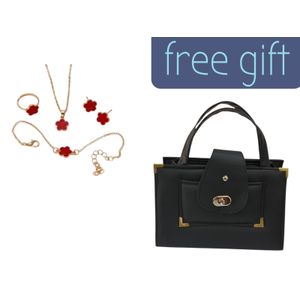 Elegant Women’s 4PCS Jewelry Gift Set (Necklace, Earrings, Bracelet & Ring) with Free Handbag Perfect For: Daily wear Parties & special occasions Weddings & events Birthday, anniversary, and graduation gifts As a bonus comes with FREE fashionable handbag