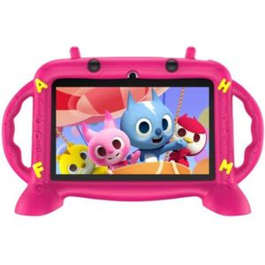 Modio M56 Kids Tablet 7 Inch – 6GB RAM, 128GB Storage, WiFi, Parental Control, Learning Apps, Shockproof Case (Ages 2–8) PINK