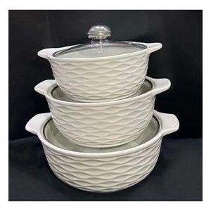 Ceramic 3 pcs serving bowls
