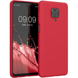 Soft Flexible Silicone Case for Xiaomi Redmi Note 9S, Shockproof Anti-Scratch Slim TPU Protective Back Cover (Maroon)