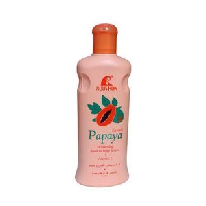 Roushun Papaya hand & Body Lotion with Vitamin E. Moisturizes, Glows, Softens, Brightens, Make skin Young & Radiant