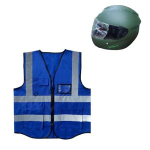 Motorcycle Riders Road Shield Pro Rider Safety Combo (Helmet + Reflective Vest)