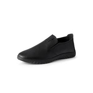Men's Casual Flats Breathable Loafers & Slip-ons Black-EU 43