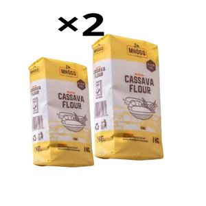 Mhogo Foods  100% Natural Cassava Flour,Gluten-Free Meals-2*1kg