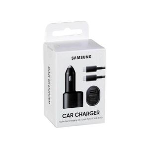 Samsung Original Super Fast Dual Car Charger Adapter(45W+15W) Two Port Pd With USB Type C Cable
