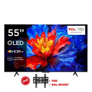 TCL 55T6C 55 Inch QLED TV 4K HDR Smart GOOOGLE TV With Dolby Vision And Atmos, HDR10,Model-2025(1-YEAR WARRANTY)+FREE WALL BRACKET