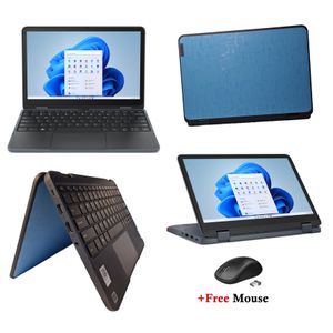 Lenovo Refurbished 300w Yoga x360 8GB 128GB SSD Gen3 11.6" HD Touchscreen AMD 3015e 11th Gen, Windows 11 Pro 2 in 1 slim Laptop + Mouse