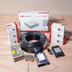 Hikvision  6 1080P Full HD 2MP Plug and Play Hassle Free Setup CCTV Cameras Complete System Kit with 8 Channel DVR +500GB Harddisk