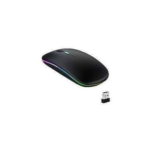 Wireless  Rechargeable Wirelless Mouse – Dual Mode ( Bluetooth &2.4GHz USB), Silent Click, Ergonomic Design For Laptop/Desktop