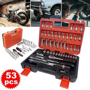 1/4" 53pc Dr socket spanners tool box set
