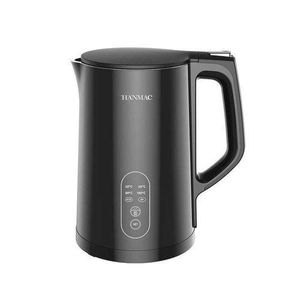 HANMAC 2.2L Sterilized Electric Kettle with Touch Control, 1700W Rapid Boil, Food Grade SUS304 Stainless Steel Interior, 1.2M Power Cord, Ideal for Milk, Coffee, Oatmeal, and Water