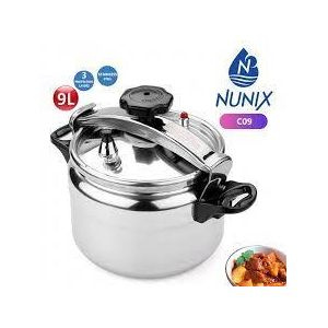 Nunix  Aluminium Pressure Cooker - Explosion Proof - 9 L 