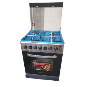 Skywood 60 by 60 Standing Cooker 3+1 Electric Hotplate Standing Cooker with Electric Oven, Auto Ignition, Timer and Heat Regulator 