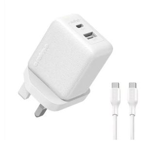 Oraimo PowerCube 201 UK Type Plug 20W Charger Kit with 9 Layers of Safety, Dual Port Fast Charging & PD 3.0 and QC 3.0 Compatible
