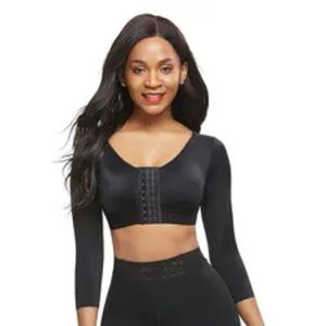 Women Upper Body Shaper Long Sleeve Compression Crop Top