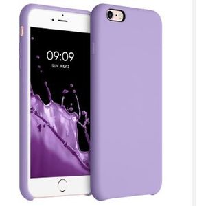 Soft Flexible Silicone Case for iPhone 6, Shockproof Anti-Scratch Slim TPU Protective Back Cover (Purple)