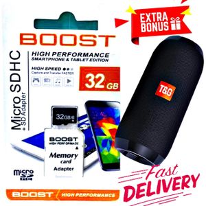 Boost 32 GB Micro SDHC Memory card // T&G Bluetooth Speaker 
