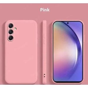 Soft Flexible Silicone Case for Samsung Galaxy A15 5G, Shockproof Anti-Scratch Slim TPU Protective Back Cover (Pink)