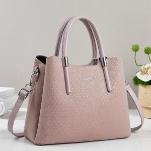 Women's Fashion Single Shoulder Crossbody Bag Large Capacity with Zip Closure New Style Handbag - Black