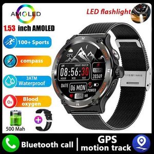 2024 New For Huawei Men Smartwatch 3ATM Waterproof 500Mah AMOLED Smartwatch GPS Track Bluetooth Call LED Lighting Men Smartwatch