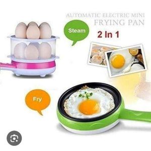 2 in 1 Egg Boiler with Frying Pan 14 Hole Multi Functional Electric Egg Cooker Non Stick Breakfast Maker Kitchen Appliance Fast Heating Durable Portable Home Cooking Essential