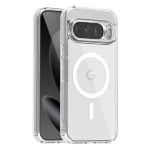 Google Pixel 10 Pro Crystal Clear Magsafe Anti-Yellowing Shockproof Hard PC Back Cover/case