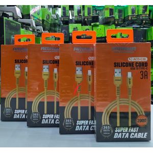 Amaya ACD-C30 – 3A Type-C 2M Silicone Cord Super Fast Data Cable