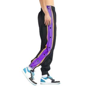 Button Pocket Fitness Pants Tight Sweatpants Casual Sports Elastic