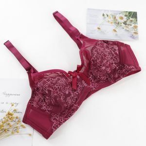 Pure Silk Sexy Lingerie Lace Bra Pants Set Lacy Underwire Thinly Padded Red  -Paradise Silk