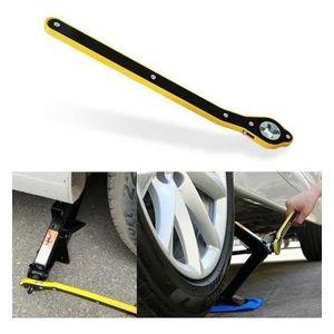 ShebSheb  Heavy Duty Steel Auto Jack Ratchet Wrench with Long Handle 360 Degree Forward and Reverse Knob Labor Saving Design for Cars and Motorcycles